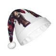 thumbnail image 2 of Balery Cool Patriotic Buffalo Cowboy Pattern Santa Hat Christmas Hat Funny Christmas Hat Christmas Knitted Beanie Hat For Men Women Adult, 2 of 6