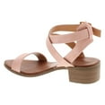 thumbnail image 3 of Top Moda Vision-75 Women's Ankle Wrap Adjustable Buckle Stacked Chunky Heel Sandal, 3 of 4