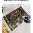 thumbnail image 6 of Shag Bath Rugs Happy Birthday Black Gold Style Plush Soft Fluffy Doormat Floor Carpet,Non-Slip Living Room Bedroom Kitchen Entryway Door Mats Cake Shining Fireworks, 6 of 6