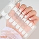 thumbnail image 2 of Parche de uñas de Gel semicurado francés blanco, pegatinas de uñas de Gel de cubierta completa, calcomanías adhesivas para lámpara UV, Parche de manicura, 16 puntas, #7, 2 of 7