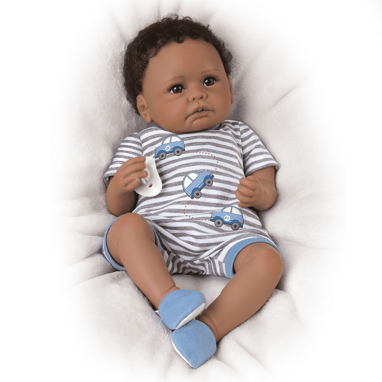 The Ashton Drake Galleries Mama s Little Love Bug Interactive Coos and Has Heartbeat Lifelike So Truly Real African American Black Baby Boy Doll with Soft RealTouch Vinyl Skin by Linda Murray