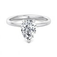 thumbnail image 2 of Bonaire - Moissanite Pear Shape Lab Diamond Solitaire Engagement Ring, 2 of 4