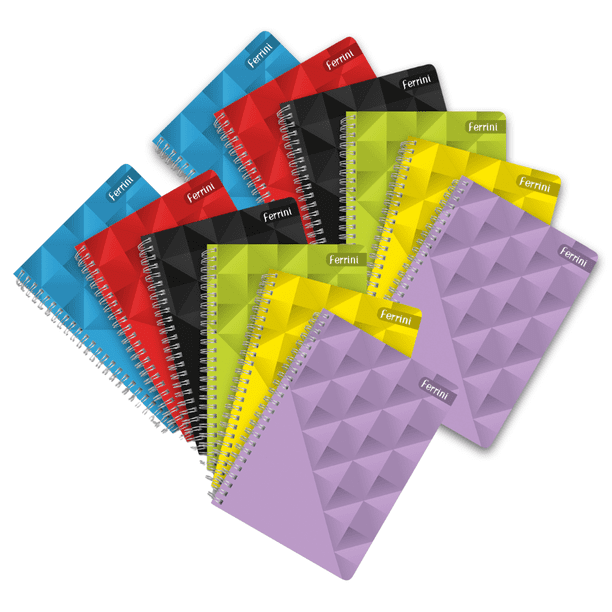 Cuaderno Profesional Ferrini Doble Argolla Unicolor 120 Hojas Caja 12 Piezas Raya