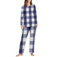 thumbnail image 3 of PureBond Blue & White Pyjamas O Neck Pyjamas (Two Sets-Top and Pants), 3 of 6