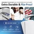 thumbnail image 3 of TerraSlate Premium Waterproof Paper, 5 MIL 8.5” x 11”, Laser Printer & Copy Machine Compatible, Durable & Rain/Weather-Proof Copy Paper, White Paper (25 Sheets), 3 of 6