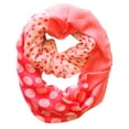 thumbnail image 1 of Peach Couture Multi Polka Dot Circle and Stripe Print Infinity Loop Scarf (Pink and Cream), 1 of 1