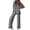 Gray, variant on Itsame Tops and Pants Activewear Set Womens Sweatsuits 2pcs Sets Long Sleeved Pocket Round Neck Casual Set Gray Size L