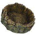 thumbnail image 4 of Tazón de reptiles alimentos plato de agua imitación de madera bandeja de mascotas bandeja de dragón barbudo tazón, 4 of 5