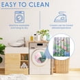 thumbnail image 6 of Dznils Floral Shower Curtain Decorative Flower Butterfly Watercolor Polyester Bathroom Curtain with 12 Hooks Bathtub Home Decor 71X71 Inch, 6 of 10