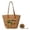 Khaki, variant on 2-Piece Woven Round Tote and Sun Hat Set for Women Beach Boho