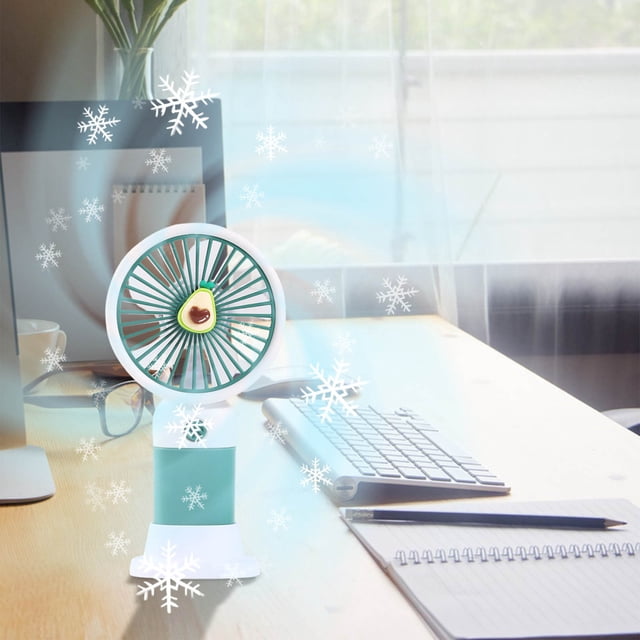 Miniventilador portátil recargable por USB ZJT250128004 | Ventilador de escritorio plegable y silencioso con batería integrada y acabado mate | Accesorio de refrigeración para viajes, estudiantes
