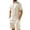 Beige, variant on Uwinwear Men's Summer Outfits Sets Big And Tall Waffle Knit Mock Neck Short Sleeve Shirt and Drawstring Shorts Set Casual 2 Piece Outfit,Beige,XXL