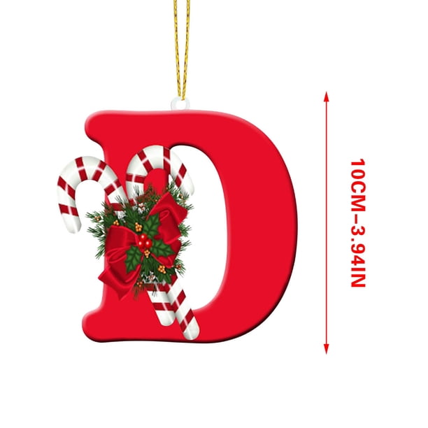Decoraciones Del Árbol de Navidad Decoración Del Árbol de Navidad de 26 Letras Decoración Del Árbol de Navidad Colgante Decoración Del Árbol de Navidad Personalizada