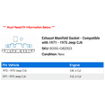 thumbnail image 2 of Exhaust Manifold Gasket - Compatible with 1971 - 1975 Jeep CJ6 1972 1973 1974, 2 of 2