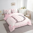 thumbnail image 3 of Castle Fairy Initial D 7pcs Bedding Comforter Set,Dreamy Princess Queen Bedding Sets Super Cozy,Leopard Print Queen Sheet Sets,Breathable Flower Home Decor,Reversible, 3 of 8
