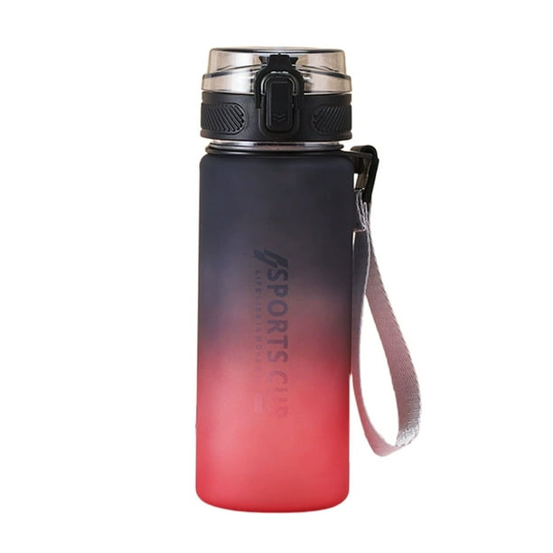 Yhmxh Utensilios de cocina Vaso de agua de plástico portátil de gran capacidad con degradado de color, para estudiantes, para beber directamente, para hombres y mujeres, para deportes.
