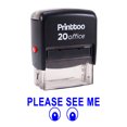thumbnail image 1 of Printtoo PLEASE SEE ME Self Inking Rubber Stamp Office Stationary Stamp-Blue, 1 of 1