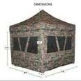 thumbnail image 3 of King Canopy 2 in 1 Hunting Blind & Instant Pop Up Tent 10'x10' 1" Aluminum Frame, Camouflage, 3 of 5