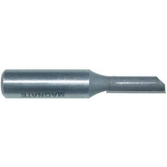 Magnate 124 Straight 1 Flute Carbide Tipped Router Bit — 5/16" Cutting Diameter; 1" Cutting Length; 1/2" Shank Diameter; 1-1/2" Shank Length