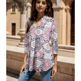 thumbnail image 3 of Weardear Womens Tunic Tops to Wear with Leggings Blouses for Women Dressy Casual Womens Tops 3/4 Sleeve V Neck Shirts, 3 of 5