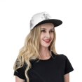 thumbnail image 4 of Flat Bill Trucker Hats for Women Men - Dragon Nest Sketch Adjustable Flat Baseball Cap Snapback Hats Dad Hats for Men, 4 of 7