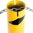 thumbnail image 6 of Global 652898G 24 x 5.5 in. Steel Bollard with Removable Plastic Cap & Chain Slots for Underground, 6 of 6
