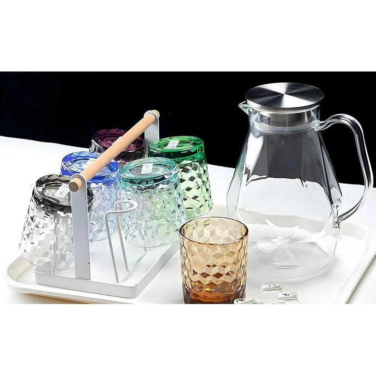 8 oz 6-Piece Unbreakable Drinking Glasses Tritan Plastic Tumblers Dishwasher Safe BPA Free Small Acrylic Juice Glasses for Kids Plastic Water Glasses
