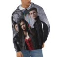 thumbnail image 2 of Vampire Diaries Men's Hoodie With Color Drawstrings Sweatshirt Hooded Pullover Print Winter Coat Jacket Xx-Large, 2 of 9
