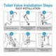 thumbnail image 2 of Toilet Fill Valve, 2 Sets Toilet Float Replacement Kit with Tank and Bowl Water Control Seat Bolts, 2 of 5