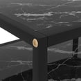 thumbnail image 3 of vidaXL Table Console Noire 50x40x40 cm Verre Trempé, 3 of 4