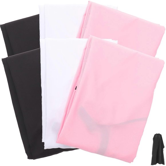 6pcs Foldable Haircut Cape Lightweight Salon Apron for Hair Cutting, Trimming & Dyeing – Space Saving Design for Home & Professional Use – Black