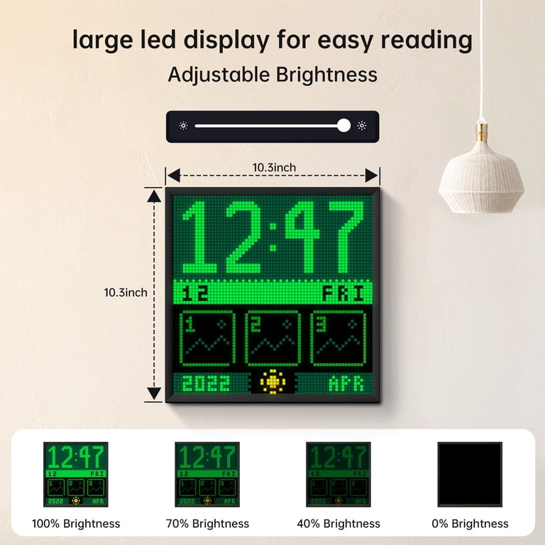 Divoom Pixoo-64 Smart WiFi Pixel Display Frame, 64x64 LED Panel
