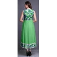 thumbnail image 4 of Bimba Mint Green2 Tie-Dye Anarkali Dress Mandarin Collar Sleeveless Kurtis for Women Print Maxi Dress X-Small, 4 of 6