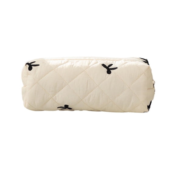 Cosmetic Bag Bow Shaped Large Capacity Storage Solution for Students Portable Desktop Stationery Organizer