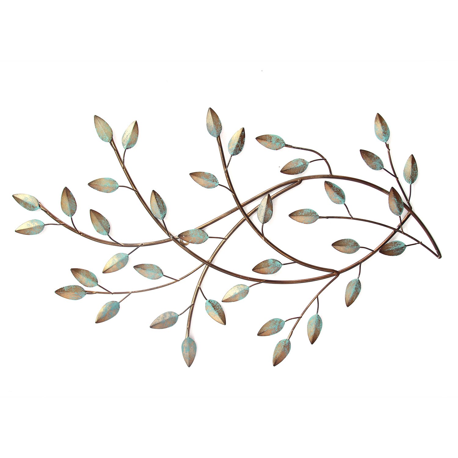 Stratton Home Decor Blowing Leaves Wall Decor in Patina