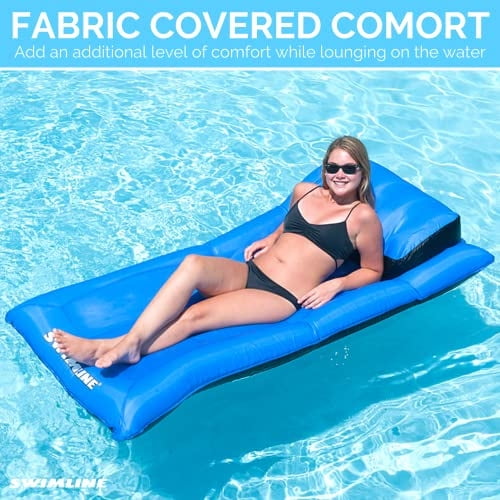 Swimline Ultimate Colchón Flotante de Gran Tamaño, Azul/Negro Swimline Swimline