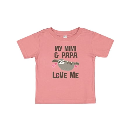 

Inktastic My Mimi and Papa Love Me Sloth Girls Baby T-Shirt