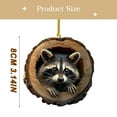 thumbnail image 3 of 4 Pcs Raccoon Christmas Ornament Christmas Tree Animal Pattern 2D Acrylic Ornament Squirrels Raccoons Pendant Animal Decoration Christmas Decor Keepsake, 3 of 8