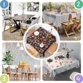 thumbnail image 4 of Pioneer Flower Floral Print Pattern Square Tablecloth,Waterproof Square Table Cover,Wipeable Spillproof Washable Table Cover for Home Kitchen Party Decor 42"X42"(107x107cm), 4 of 6