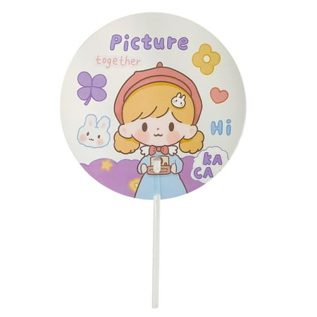 

Baby Shower Boy Decorations Elephant Hand Held Six Fold Fan Cute Portable PP Folding Fan Cartoon Hand Fan Cool Fan Coral And Teal Decorative Balls