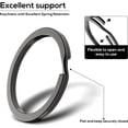 thumbnail image 5 of 12pcs Metal Flat Key Rings, 1 inch Thick Round Split Keyring for Car Office Home DIY Keychains, 5 of 6