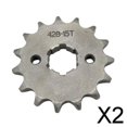 thumbnail image 1 of 2x Cadena 428 / Paso de Piñón de 20 Mm para Trail Dirt Bike Atv 15t 2 piezas, 1 of 8