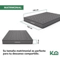 thumbnail image 3 of Colchon Matrimonial En Caja 15cm Alto KingsHouse gris, 3 of 8