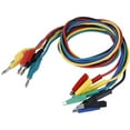 thumbnail image 1 of Banana Cable-5pcs P1037 High Voltage 1M 4mm Banana Plug to Clip Cable Test Leads for Multimeter, 1 of 7