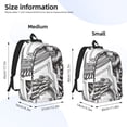 thumbnail image 2 of Naloa Skeleton Book Lover Print Durable Canvas College Rucksack,Laptop Excursion Backpack,Travel Notebook School Backpack,Bookbag For Men Women, 2 of 5