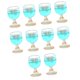 thumbnail image 5 of Copas de vino en miniatura Hugo para casa de muñecas Accesorios de cocina 10 Azul claro, 5 of 10
