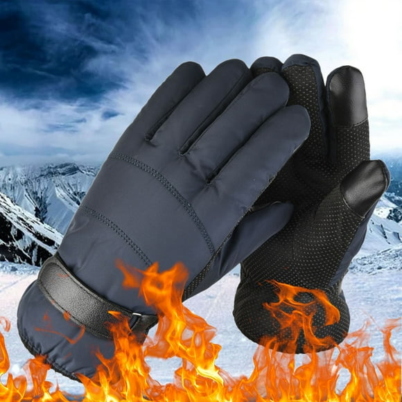 Jusqu'à 10 $ Gants Mitaines Bleus Femmes et Hommes Gants d'Hiver Tactiles pour Temps Froid, Gants Thermiques en Chenille Tricotés Élastiques pour Texter et Conduire