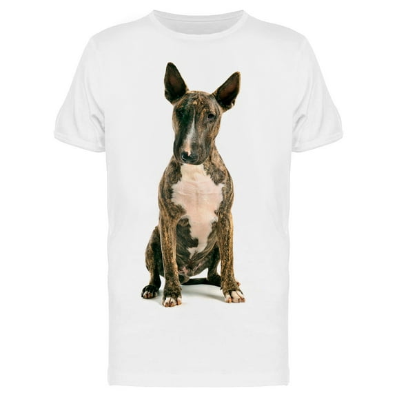 Sitting Bull Terrier Portrait T-Shirt Men -Image by Shutterstock, Male Medium