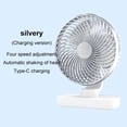 thumbnail image 4 of Fnochy Portable Desktop Fan USB Powered 4-Speed Adjustable Quiet Cooling Oscillating Fan For Office Dorm Study With Long-Lasting Battery, 4 of 9