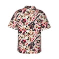 thumbnail image 3 of Goofa Guitar Skull rock Hawaiian Shirt for Men, Unisex Summer Beach Casual Short Sleeve Button Down Shirts,Aloha Tropical Floral print shirt-, 3 of 9
